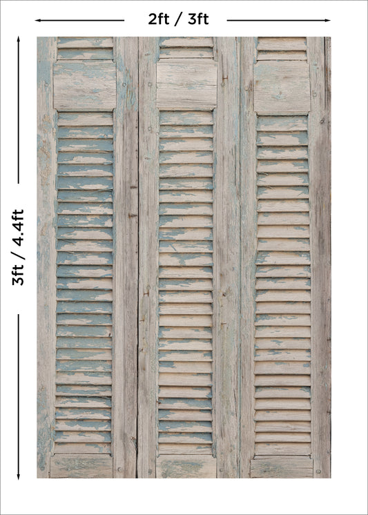Coastal Blue Shutters Photo Backdrop