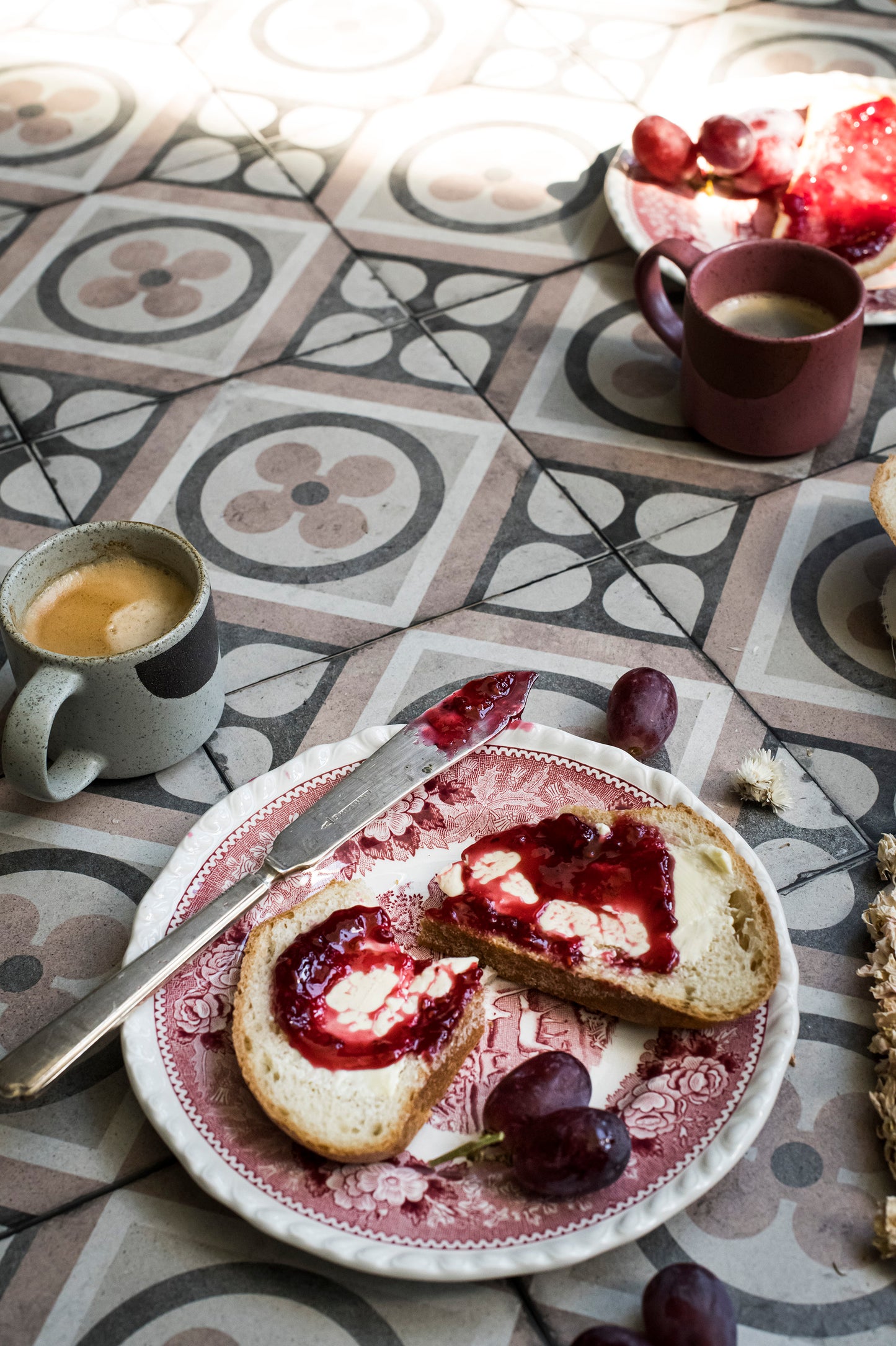 Rose Tiles - Blueberry Backdrops