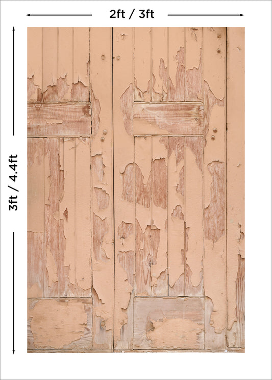 Wooden panel with dimensions indicated on a white background