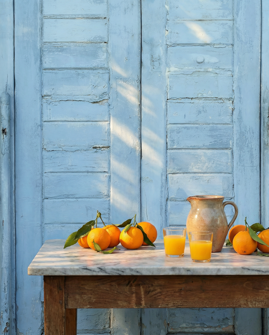 Maison Bleue Photo Backdrop