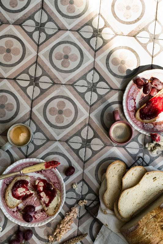Rose Tiles - Blueberry Backdrops