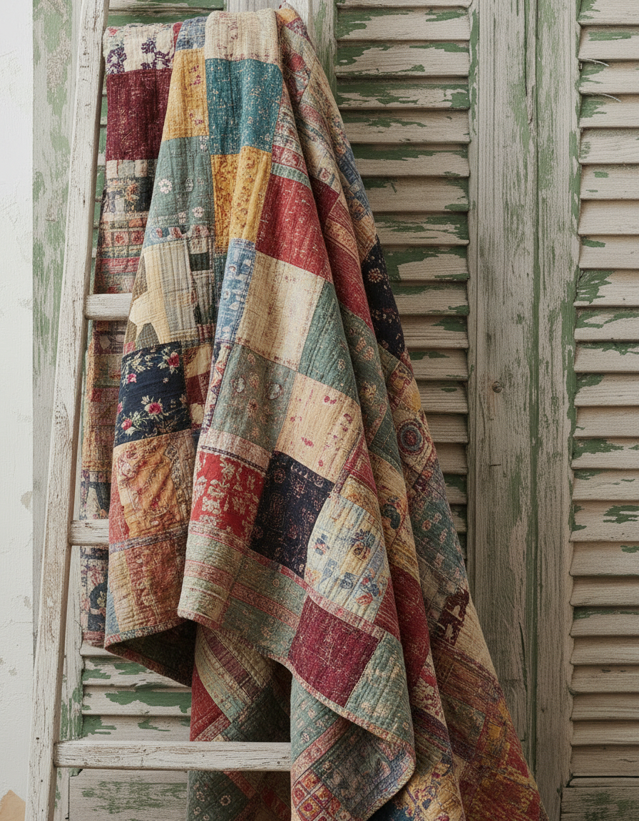 Weathered Green Shutters Photo Backdrop